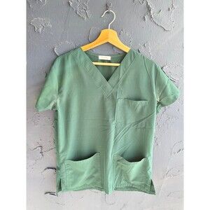 green scrub top
